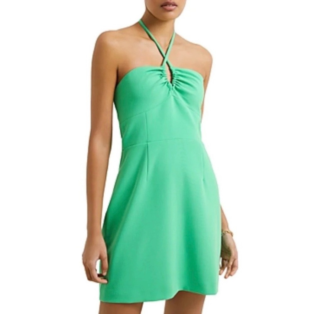 French‎ Connection Ruth Halter Mini Dress Green 8 M